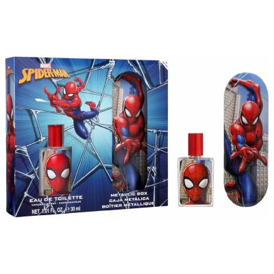Marvel Spiderman Natural Kids Perfume Gift Set – Eau de Toilette Spray 30ml & Metal Pencil Box | Vegan & Dermatologically Tested | Safe Daily Fragrance & School Essentials Gift Set for Children