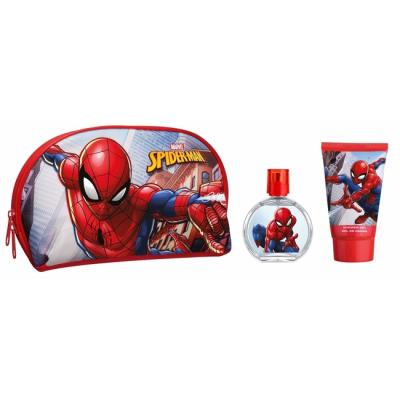 Spiderman Kids Perfume Gift Set, Eau de Toilette (50ml), Shower Gel (100ml) & Travel Toiletry Bag, Natural, Vegan & Dermatologist-Tested