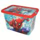 Marvel Spiderman Kids Storage Box 7L – BPA-Free Plastic Toy Storage Box with Click Lock Lid, Lightweight & Durable