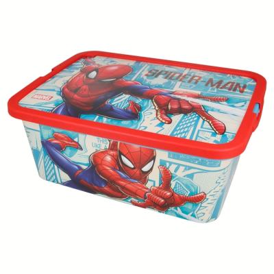 Marvel Spiderman Kids Storage Boxes 13L – BPA-Free Plastic – Keeps Kids Rooms Tidy, 39 x 29 x 15 cm (Medium)