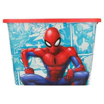 Marvel Spiderman Kids Storage Boxes 23L – BPA-Free Plastic – Keeps Kids Rooms Tidy, 39 x 29 x 27 cm (Large)