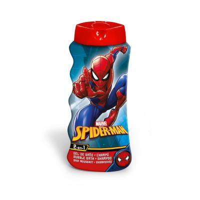 Marvel Spiderman 2-in-1 Kids Bubble Bath & Shampoo – Gentle, Paraben-Free Wash with Vitamin E & A, pH Balanced for Sensitive Skin, Lightly Scented, Ages 3+, 475ml