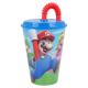 Nintendo Super Mario Kids Tumbler 430ml with Straw & Lid, BPA-Free, Spill-Proof, Lightweight & Fun for School or Travel