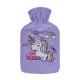 Unicorn Girl Power Hot Water Bottle with Soft flannel Cover | BS1970 Certified | Leak-Proof Natural Rubber Hot Water Bag for Cramps, Pain Relief & Winter Warmth | Large Opening for Safe & Easy Fill – 1L