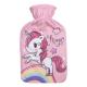 Unicorn Hot Water Bottle with Soft Flannel Cover | BS1970 Certified | Leak-Proof Natural Rubber Hot Water Bag for Cramps, Pain Relief & Winter Warmth | Large Opening for Safe & Easy Fill – 1L