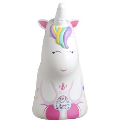 Magic Unicorn 2-in-1 Shower Gel & Shampoo – Vegan, 90% Natural Ingredients, Hydrating & Gentle Hair & Body Wash, 3D Bottle, Dermatologically Tested, For Kids & Adults (Ages 3+), 400ml