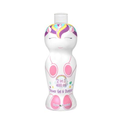 Unicorn 2-in-1 Kids Hair Shampoo & Body Wash – 400ml | Fruity Floral Scent | Vegan, Paraben-Free, Natural | Hydrating & Dermatologically Tested Head-to-Toe Wash for Children Ages 3+