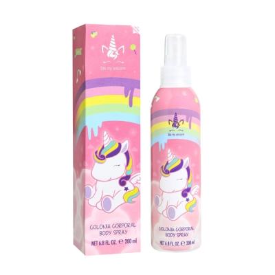Magic Unicorn Body Spray – Fruity Floral Amber Scent with Strawberry, Rose & Sandalwood, Vegan, 90% Natural, Dermatologically Tested, Kids & Adults (3+), 200ml