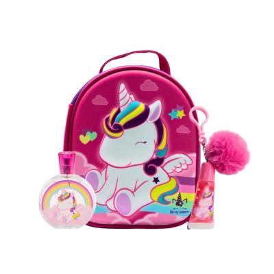 Unicorn Perfume Gift Set for Kids – Natural Eau de Toilette (100ml), 3D Zip Case & Lip Gloss – Vegan & Dermatologically Tested