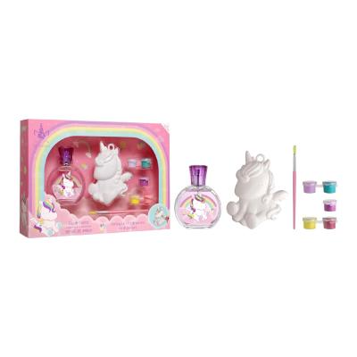 Eau My Unicorn Kids Gift Set – Includes Eau de Toilette Perfume (50 ml), Paintable Unicorn Figurine & Paint Pack – Vegan & Dermatologically Tested – Enchanting Fruity Floral Scent – Best Gift for Kids