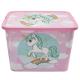 Unicorn Kids Storage Boxes 23L – BPA-Free Plastic – Keeps Kids Rooms Tidy, 39 x 29 x 27 cm (Large)