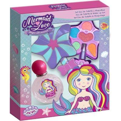 Mermaid Star-Shaped Kids Make-Up Set – Includes Natural EDT Perfume Spray (50ml), Eye Shadows, Blusher & Lipstick – Magical Mermaid Beauty Kit for Girls – Best Gift for Any Occasion