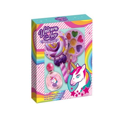 Unicorn Love Lollipop Make-up Set for Little Princesses - Complete Set with Eau de Toilette Spray (50ml), Eye Shadows, Blusher, Lip Gloss and Applicator