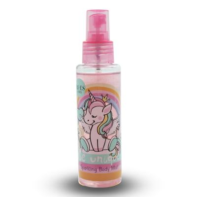 Unicorn Be Unique Sparkling Body Mist for Girls - Sweet Candy Scent with Shimmering Particles and Brightening Effect - Fun Sweet Perfume Spray for Kids and Adults, 100ml