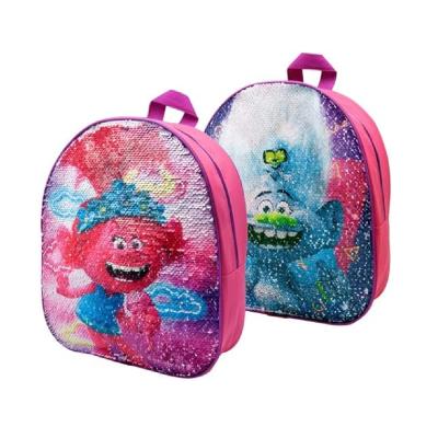 Trolls Reversible Sequin Backpack for Kids – Lightweight School Bag for Boys & Girls, Ideal for Back-to-School, Travel or Casual Use