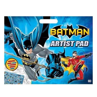 Batman Artist Pad – Superhero Colouring & Sticker Set with Gotham City Scenes & Reusable Stickers – Fun Creative Activity for Kids