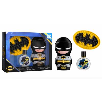 Batman Gift Set for Kids – Eau de Toilette (50ml), 2D Shower Gel & Shampoo (400ml) and Fidget Toy, Natural & Vegan, FSC Approved