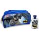 Batman Kids Toiletry Bag with Eau De Toilette (50ml) Natural Perfume Spray – Boys Travel Wash Bag Dopp Kit – Perfect for Christmas or Birthday Gift