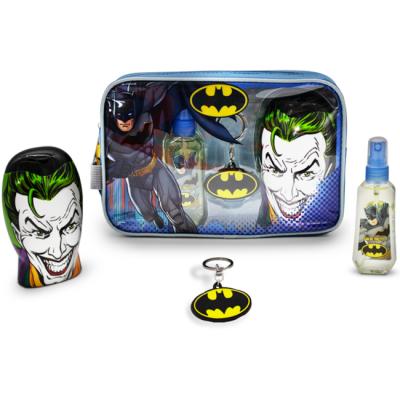 Batman Kids Fragrance Gift Set – Natural Eau de Toilette (90ml), Gentle 2‑in‑1 Shampoo (200ml), Travel Toiletry Bag & Keychain, Essential Gift for kids