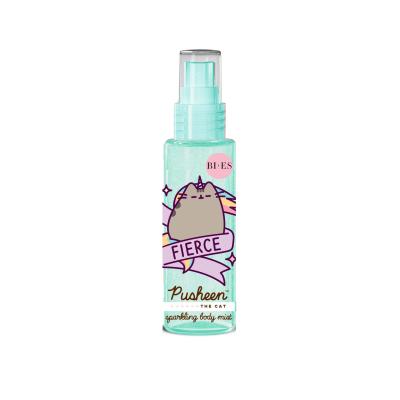 Pusheen The Cat Sparkling Body Mist for Girls - Tropical Watermelon Scent with Shimmering Particles and Brightening Effect - Fun Fruity Perfume Spray for Adults and Kids Aged 6+, 100ml