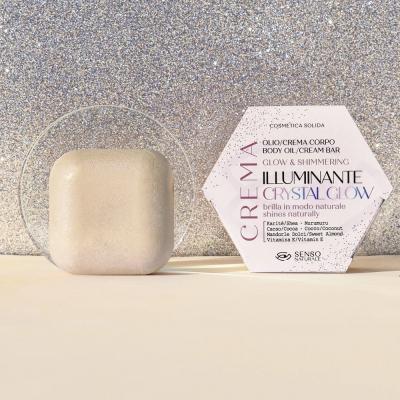 Senso Naturale Crystal Glow Shimmer Solid Body Oil with Vitamin E | Vegan with 100% Natural Ingredients