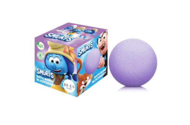 The Smurfs Blackberry Flavoured Kids Bath Bomb | 100% Natural & Vegan - 165 grams