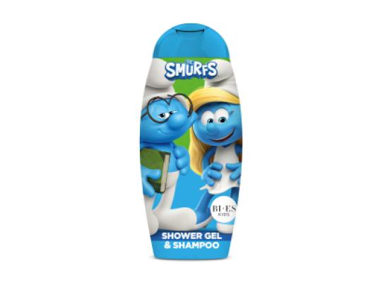 The Smurfs 2 in 1 Kids Shower Gel & Shampoo | Suitable for 3+ Years Kids - 250ml
