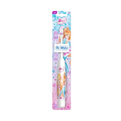 Winx Battery Powered Toothbrush with Protection Cap - Soft Vibrating Head System and Comfortable Handle for Kids 4+ Years, Includes 1 AA Battery