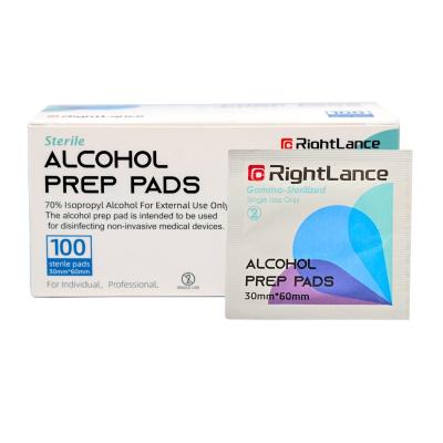 70% Isopropyl Alcohol Prep Pads – Sterile, Individually Wrapped Antiseptic Wipes | Medical-Grade Disinfection for Skin & Surface Cleaning | 100 Pack