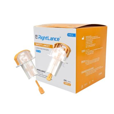 Painless Safety Lancets 28G 1.5mm | Sterile, Disposable, Auto-Retractable & Super-Fine Blood Lancets for Diabetic Testing & Blood Sampling | Medical & Home Use | 100PCS