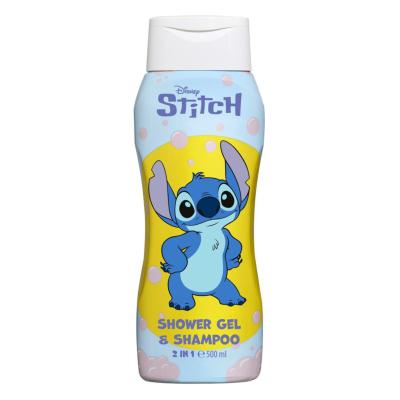 Disney Stitch 2-in-1 Kids Shampoo & Body Wash 500ml – Gentle Head-to-Toe Wash for Children Aged 3+, Vegan & Paraben-Free