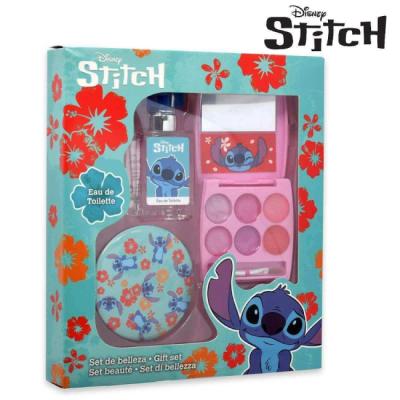 Disney Stitch Kids Perfume & Make-Up Gift Set – Natural Eau De Toilette (20ml), Lip Gloss Palette with Brush & Stitch Mirror – Long-Lasting, Travel-Friendly & Best Gift for Any Occasion & Everyday Use