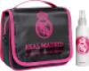 Real Madrid Hanging Toiletry Bag with Body Spray (150ml), Ideal Travel Companion, Eco-Friendly Toiletries Organizer