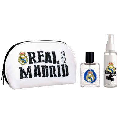 Real Madrid Men's Toiletry Gift Set – Toiletry Bag with Eau De Toilette (50ml) & Body Spray (100ml), Ideal Travel Companion for Football Fans