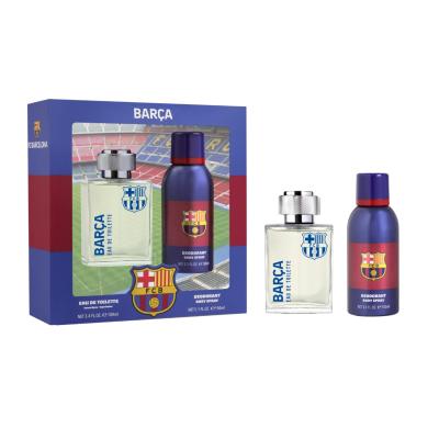 FC Barcelona Fragrance Gift Set – Eau de Toilette 100ml & Deo Body Spray 150ml, 90%+ Natural Ingredients, Vegan & FSC Certified, Perfect Gift for Kids