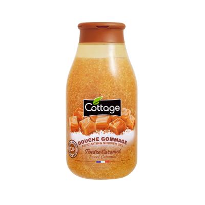 Cottage Exfoliating Shower Gel – Delicious Caramel Fragrance, 100% Natural Exfoliating Grains, Extra Gentle Scrub, Hydrating & Softening, pH Neutral, Dermatologist-Tested, Paraben-Free, 270ml