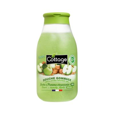 Cottage Exfoliating Shower Gel – Gentle Body Scrub with Organic Apple Extract & Sugar, 97% Natural Ingredients, pH Neutral, Brown Sugar & Green Apple Fragrance, Dermatologist-Tested, 270ml