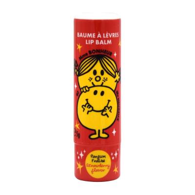 Mr. Men Little Miss Sunshine Strawberry Flavour Lip Balm – Moisturizing & Hydrating Formula | Natural, Vegan & Dermatologically Tested | Perfect for Kids & Adults, 5g