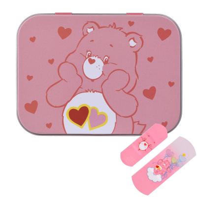 Care Bears Glitter Effects Plasters in Metal Tin Box, Two Sizes with Cute Care Bears Design, Easy Removal & Skin-Friendly, Breathable Adhesive, 24 Plasters