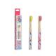 Smiley Bamboo Toothbrush Set Contains 2 Bamboo Toothbrush with Comfortable Handle and Soft Bristles for Kids