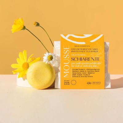 Senso Naturale SOLID FACE PHYTO MOUSSE FACE CLEANSER LIGHTENING - DELICATE   OR PIGMENTED SKIN  - 100% Natural Ingredients