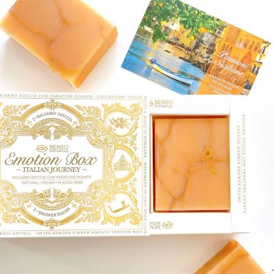 Senso Naturale Emotion Box Italian Journey Shower Balms Pack | 2 Soaps - Sicilian Red Orange, Sicilian Passions