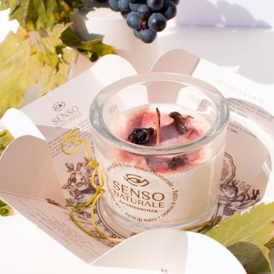 Senso Naturale Aromatherapy 100% Soy Wax Candle & Wooden Wick, Red Wine 5oz