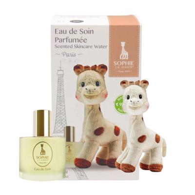 Sophie La Girafe Perfume Gift Set, Contains Natural, Vegan & Dermatologically Tested Scented Skincare Water Perfume for Newborn Baby Age 0+, 50ml and Soft Plush Toy