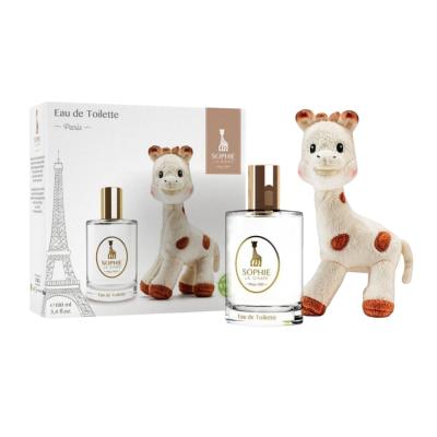 Sophie La Girafe Perfume Gift Set, Contains Natural, Vegan & Dermatologically Tested Eau de Toilette Perfume for Kids Age 5+ & Mothers, 100ml and Soft Plush Toy