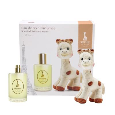 Sophie La Girafe Perfume Gift Set, Contains Natural, Vegan & Dermatologically Tested Scented Skincare Water Perfume for Newborn Baby Age 0+, 100ml and Soft Plush Toy