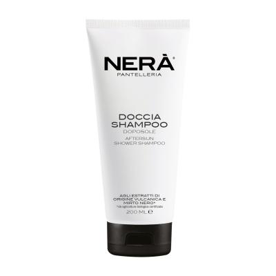 NERA 2-in-1 Aftersun Hair & Body Wash – Hydrating Cleanser with Glycerin, Vitamin E, Volcanic Stone & Black Myrtle, Antioxidant-Rich, Gentle on Skin & Hair, Relaxing Fruity Woody Scent, 200ml