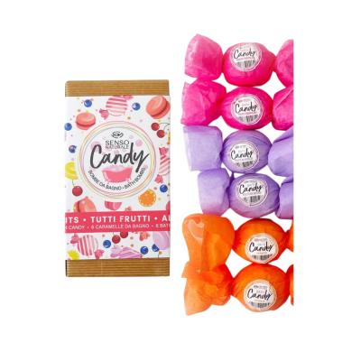 Senso Naturale Kit of 6 Bath Bombs Scented Soothing and Cleansing, Enriched with Shea Butter, Cocoa, Coconut Oil, 100% Natural, Vegan, Organic (All Fruit Kit)