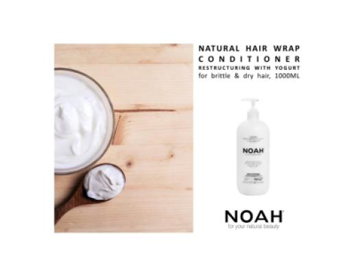 NOAH Natural 2.2 Restructuring Cream with Yogurt For Wrap for Dry, Brittle and Dull Hair, 1000ml
