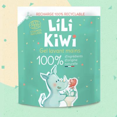 LiLiKiWi Kids Hand Wash Gel Refill – Fun Colour-Changing, 100% Natural, Gentle & Moisturizing, Vegan & Organic, Allergen-Free, for Sensitive Skin, Ages 3+, 250ml